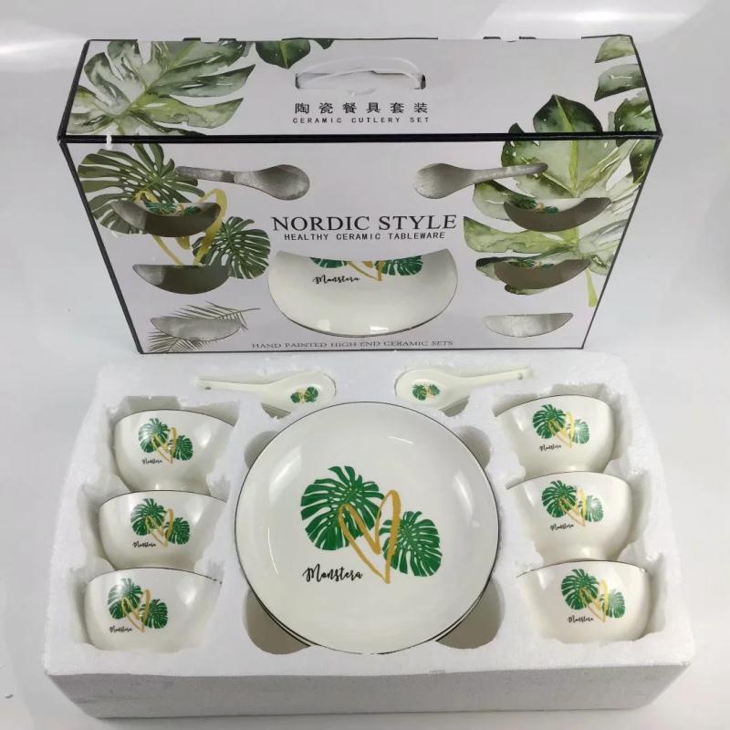 14头北欧风骨瓷餐具套装详情图8