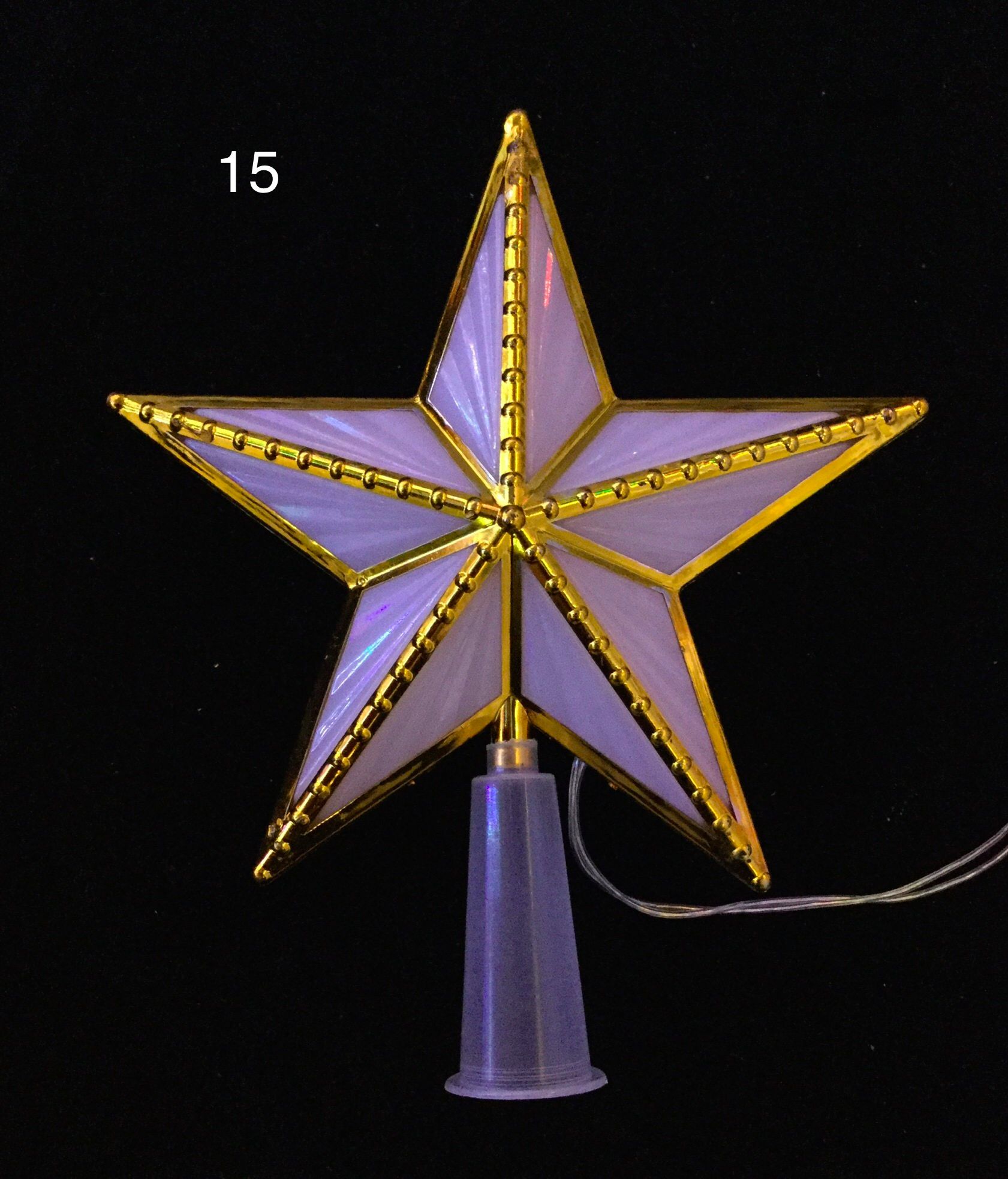 圣诞树顶灯 灯串户外防水流星雨五角星浪漫气氛装饰灯白底实物图