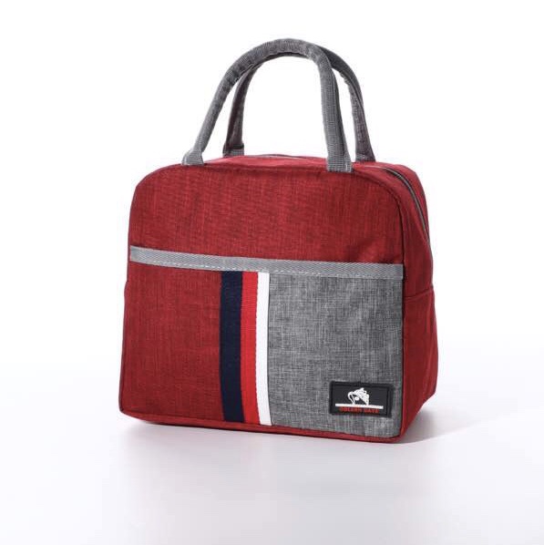 条纹织带保温包 冰袋 保冷包 午餐包