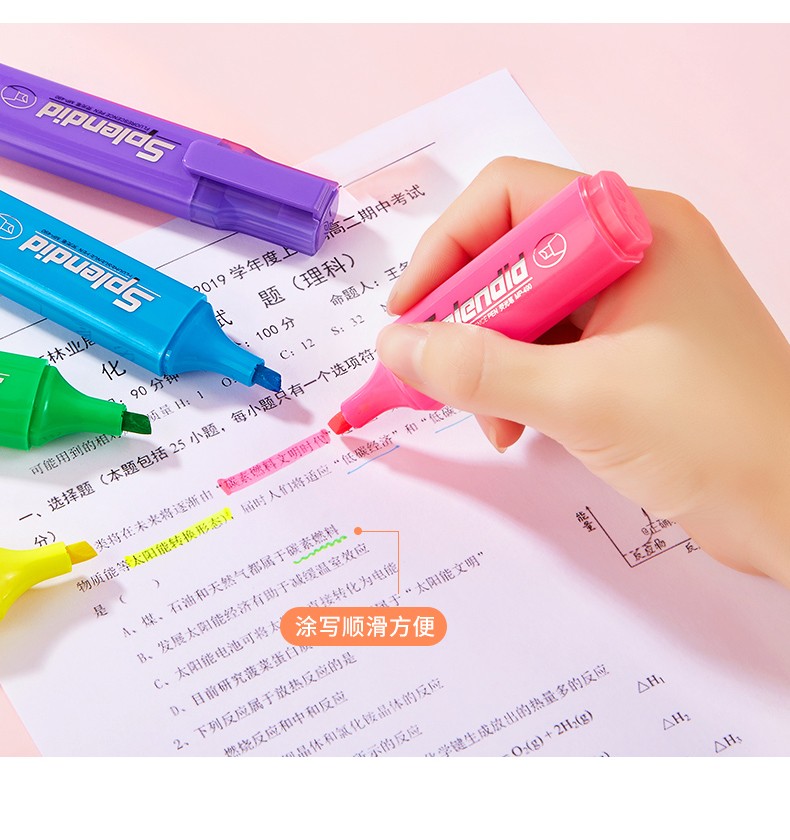 The PoK MP-490 highlighter is a water-based pigment marker with a vivid color of 5mm pic 7