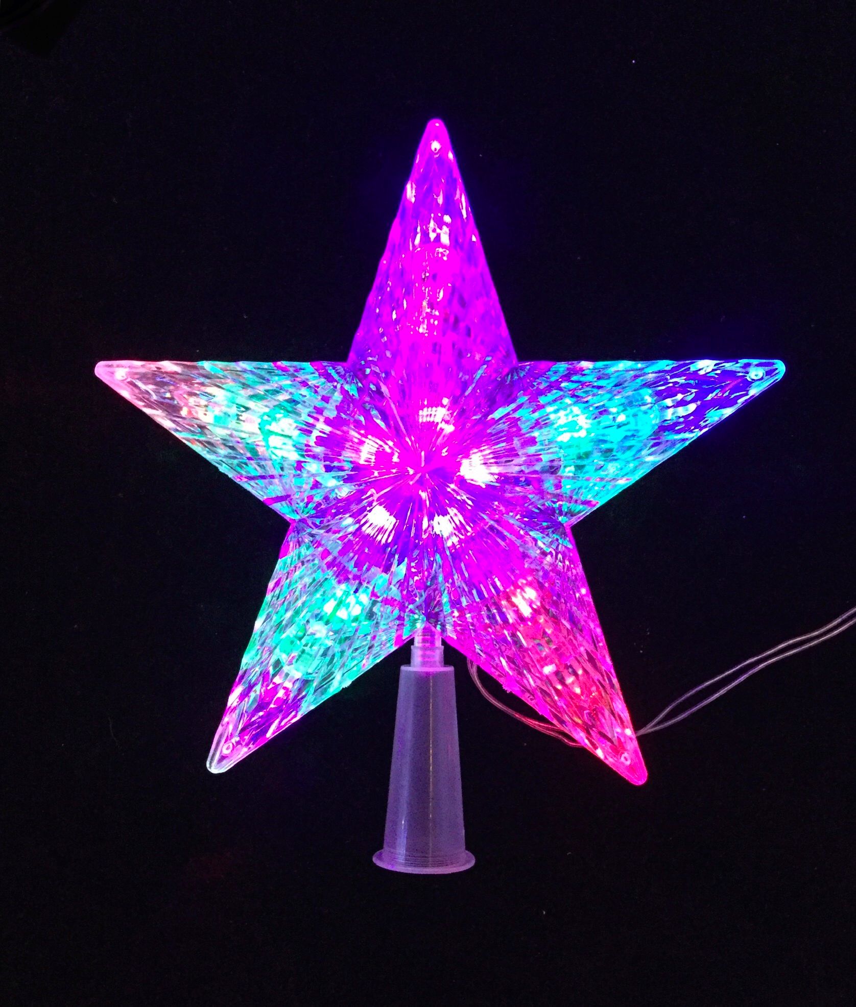 圣诞树顶灯 灯串户外防水流星雨五角星浪漫气氛装饰灯产品图