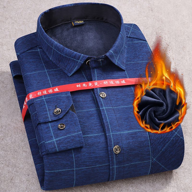 男装/加厚衬衫/时尚休闲白底实物图