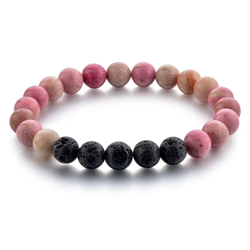 Black volcanic stone bracelet jewelry, a best-selling natural stone bracelet in foreign trade