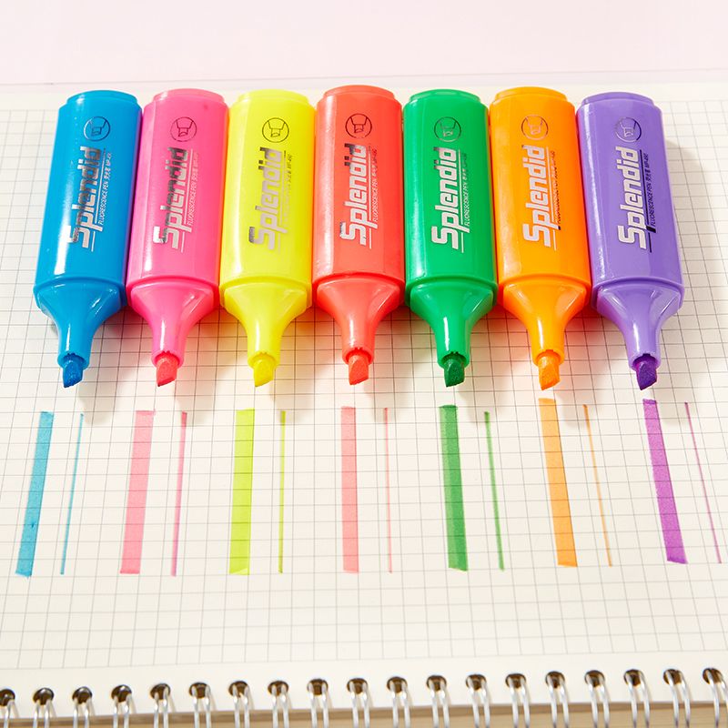 The PoK MP-490 highlighter is a water-based pigment marker with a vivid color of 5mm