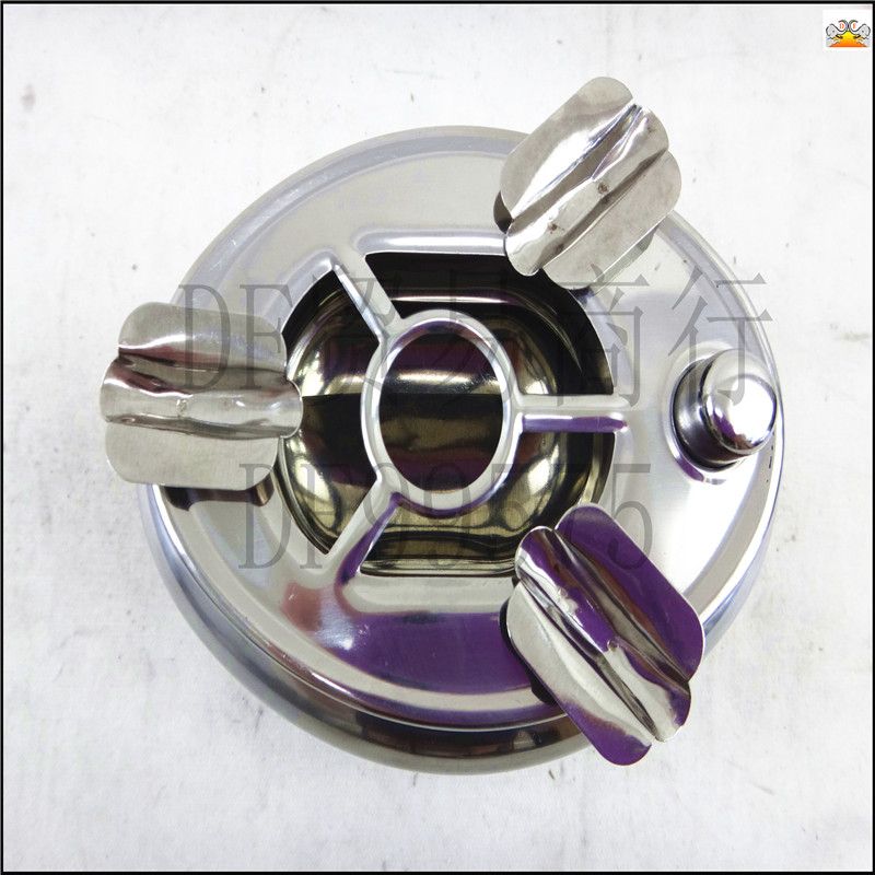 DF99577   自动关机烟灰缸 按压式烟灰缸 不锈钢烟灰缸 不锈钢内胆带盖时    DF TRADING HOUSE