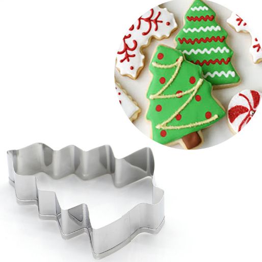 DIY cake tool stainless steel Christmas tree biscuit cutting mold turning sugar molding tool