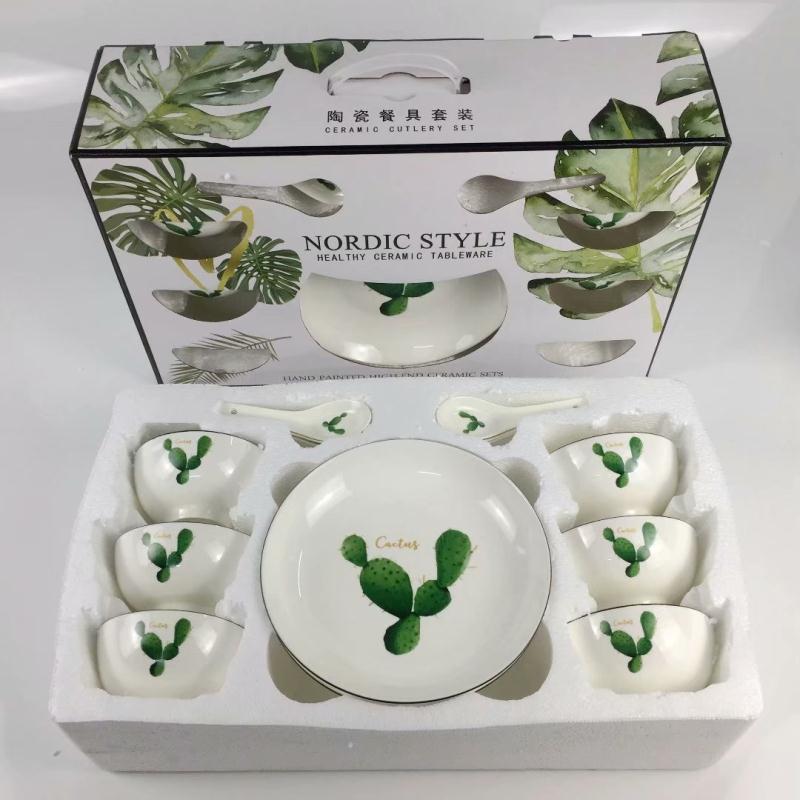 14头北欧风骨瓷餐具套装详情图4