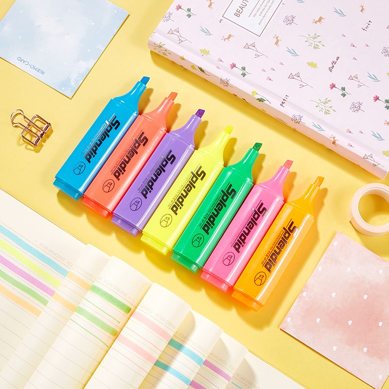 The PoK MP-490 highlighter is a water-based pigment marker with a vivid color of 5mm Item Picture
