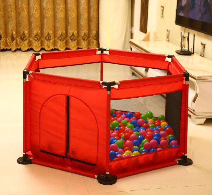 15741 Children's play fence Indoor playground climbing mat with ball Specification image