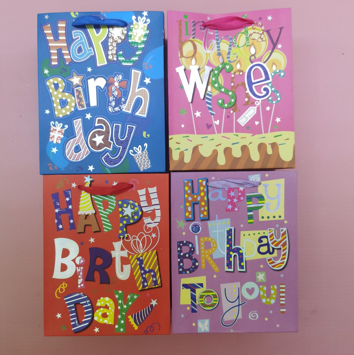 Gilded paper bag birthday gift bag