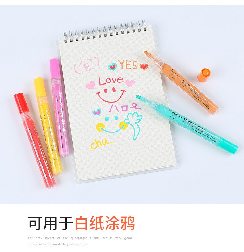 Guangna 1000-4 color paint pen, 15-color black card metallic acrylic marker pen, DIY photo album doodle pen pic 10