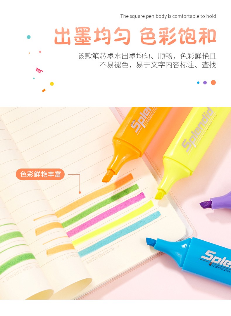 The PoK MP-490 highlighter is a water-based pigment marker with a vivid color of 5mm pic 9