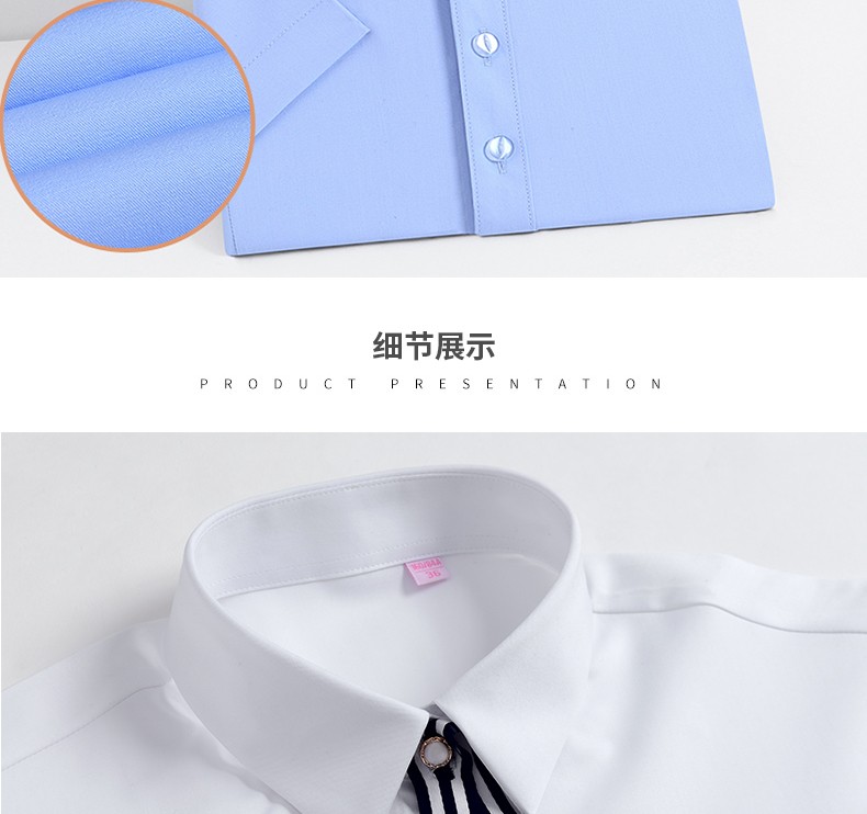 JK uniform basic style shirt, girls' school style autumn pointed-neck short-sleeved work uniform, Japanese-style jk shirt, ins class uniform detail image 15