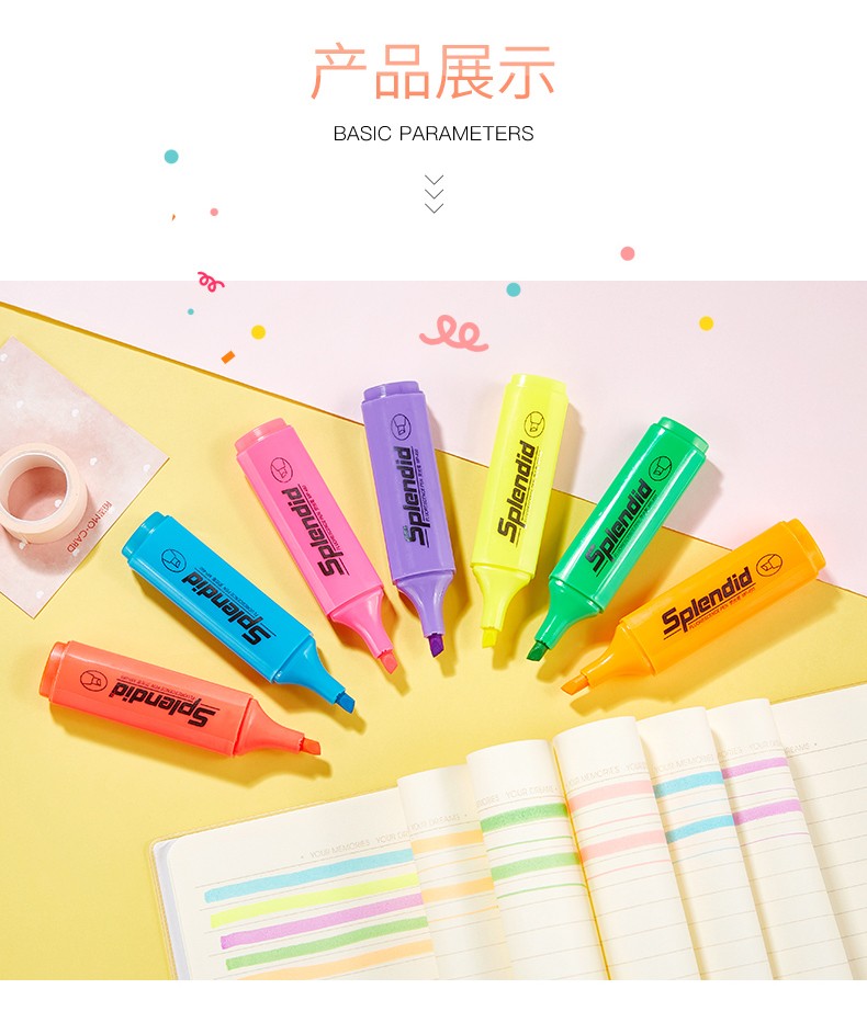 The PoK MP-490 highlighter is a water-based pigment marker with a vivid color of 5mm pic 11