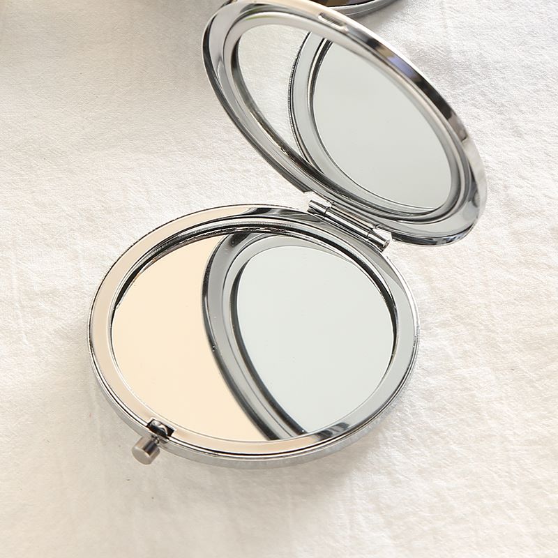 折叠水晶亚克力圆形化妆镜双面小镜子色彩创意便携随身镜定制LOGO详情图3