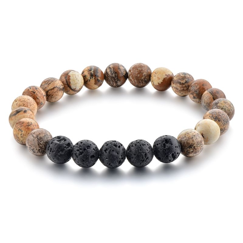 Black volcanic stone bracelet jewelry, a best-selling natural stone bracelet in foreign trade Application Scenario