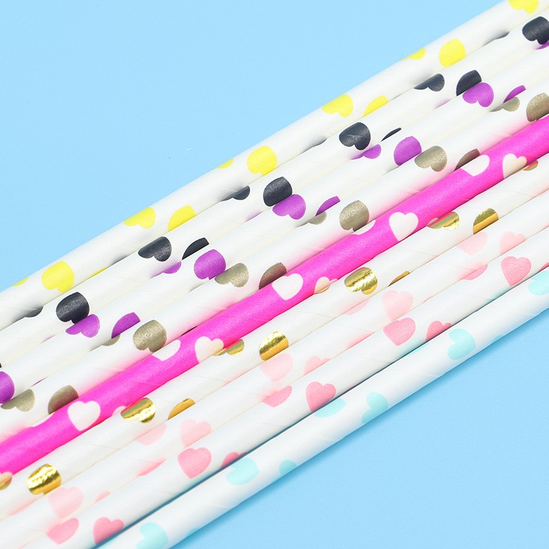 可订制的彩色派对果汁酒吧圣诞灯茶饮环保一次性纸质吸管详情图2