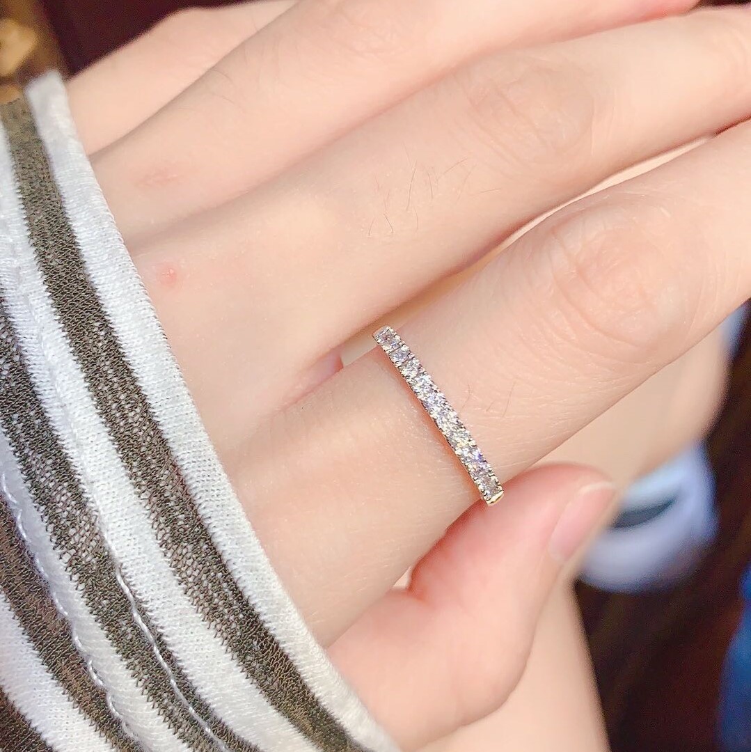 天然南非钻石排戒 对戒婚戒 礼品求婚生日礼物 钻石带证书详情2