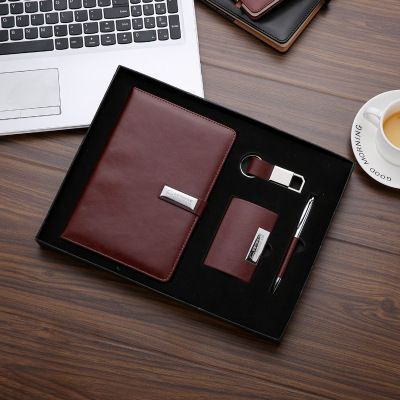 凯路仕礼品笔业 办公礼品套装定制钥匙扣+扣签字+记事本+签字笔办公便携4件套批发定制