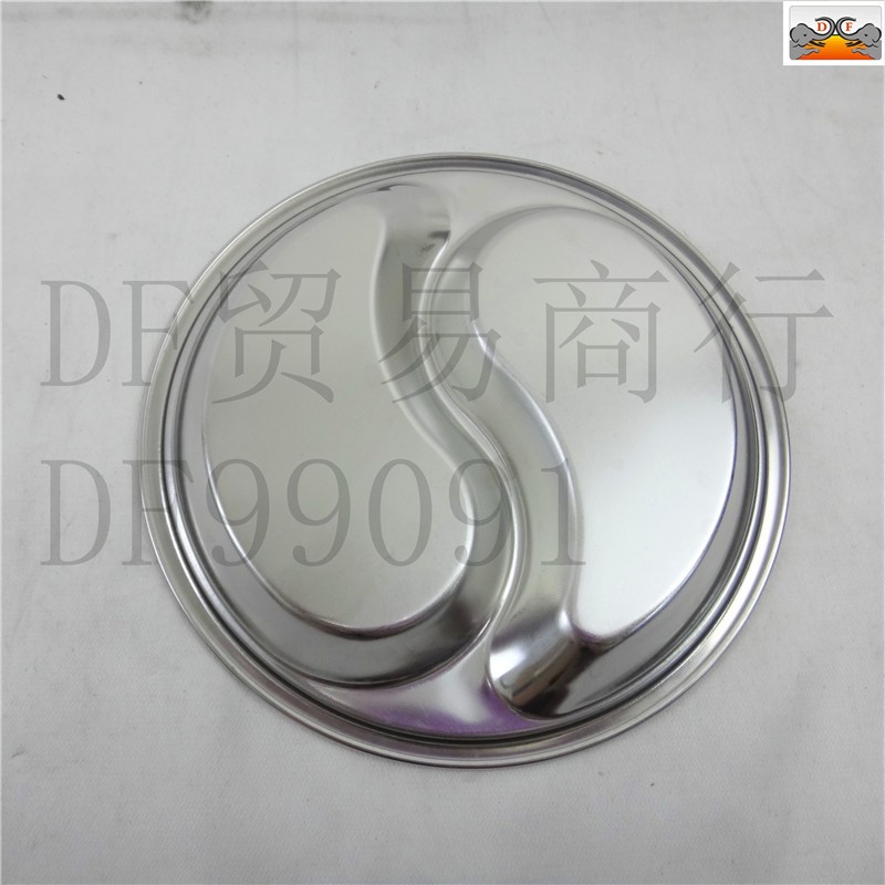 DF99091   201二格中式碟不锈钢圆形格碟调味碟多用分格蘸料碟烧烤调料汁碟番茄酱DF TRADING HOUSE详情图7