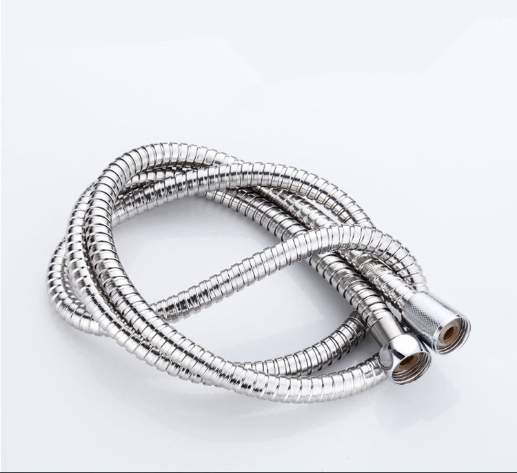 1.2-meter small double-buckle stainless steel metal shower hose with copper core and zinc cap, double-buckle showerhead hose Specification image