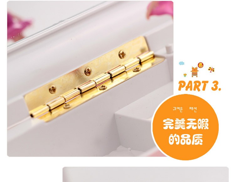 拉杆行李箱音乐盒 桌面摆件朋友生日礼物八音盒 会跳舞的女孩详情10