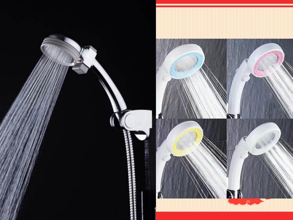 One-button water stop switch, shower head pressurized water saving, detachable washable shower head, hand-held Japanese shower head details Picture