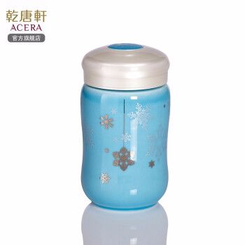 【 Gan Tang Xuan 】 Happy Snowflake Travel Cup Ceramic Water Cup, single layer 330ml Specification image