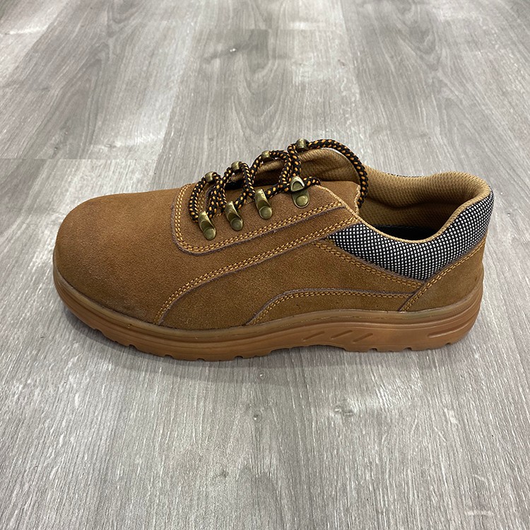 Brown style steel toe men's leather safety shoes详情图4