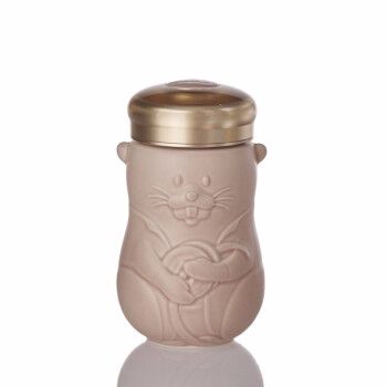 【 Gan Tang Xuan 】 Live Porcelain Lucky Rat Ceramic Cup Portable Water Cup 360ml Single-layer Specification image