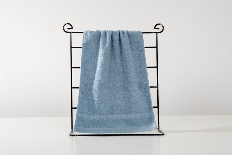 Solid color home high-end plain towel, household face wash and bath towel, all-cotton Morandi towel detail image 1
