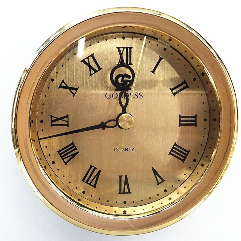厂家生产103MM树脂女神钟头机芯钟表配件相框陶瓷玻璃工艺钟胆