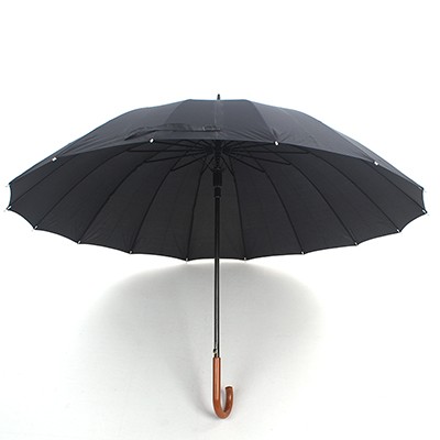 16B-1609 奇峰 全黑16K超大商务长伞详情图4