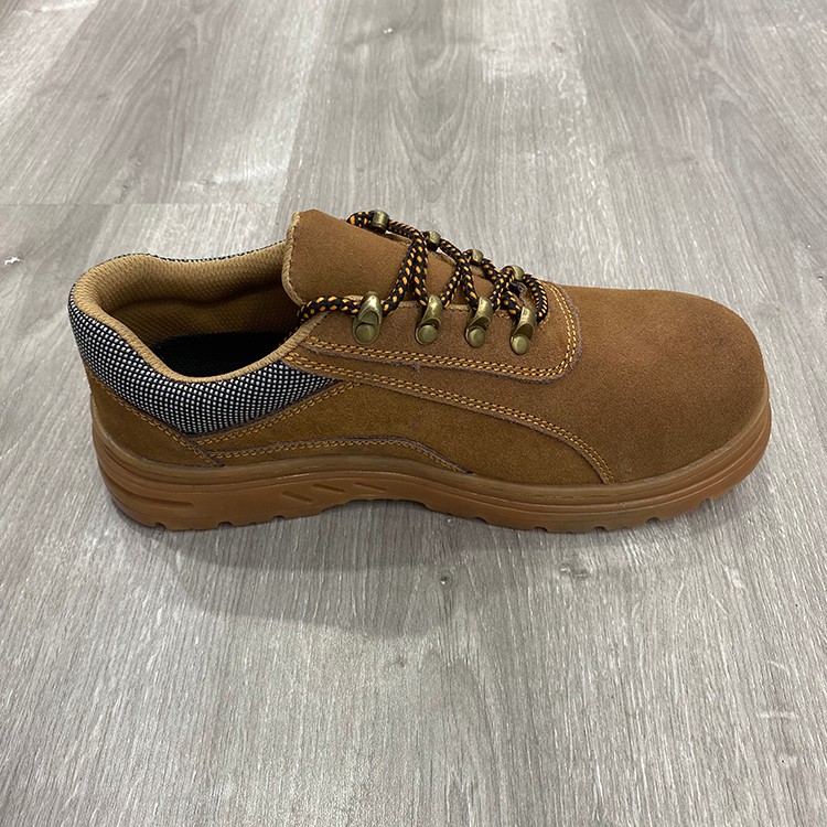 Brown style steel toe men's leather safety shoes详情图2