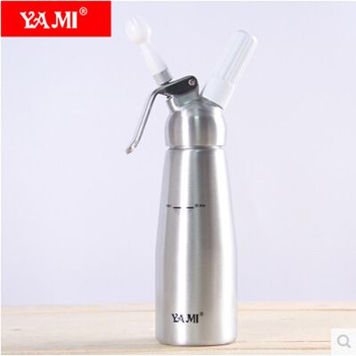 YAMI亚米不锈钢奶油枪 蛋糕烘焙鲜奶油发泡裱花枪0.5L