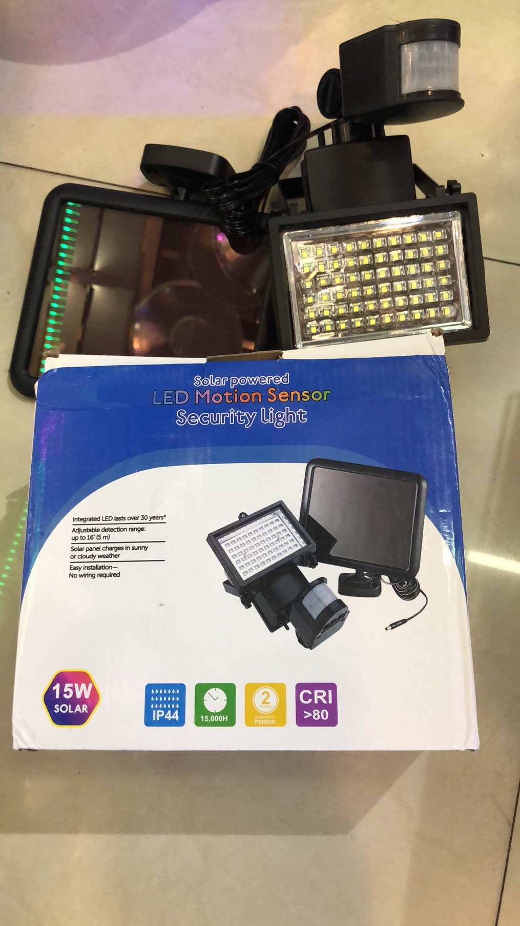 Solar wall lamp with 60 LED beads details Picture