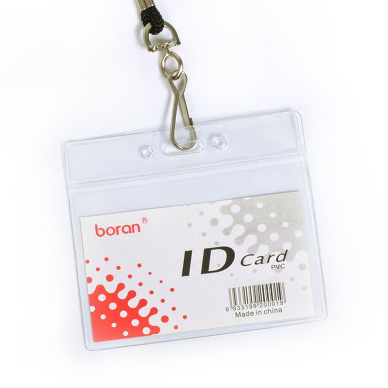 软膜防水证件套透明工作证卡套员工胸牌银行卡保护套插卡套详情图1