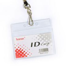 软膜防水证件套透明工作证卡套员工胸牌银行卡保护套插卡套