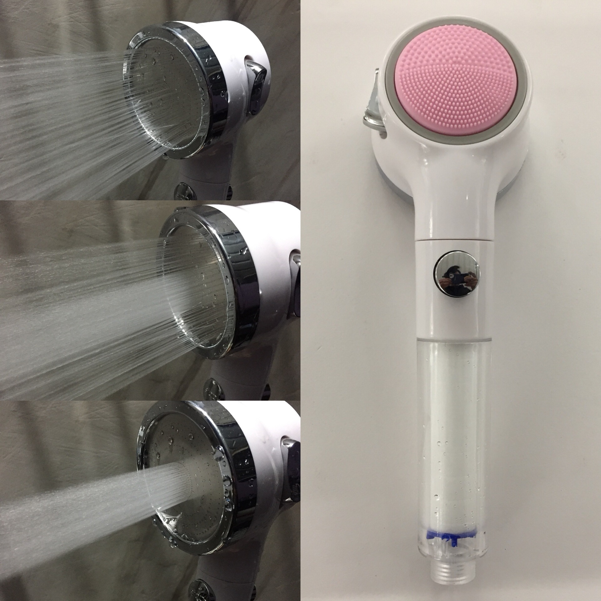 Factory direct sales with cash on delivery, pressure-increasing water-saving shower head, water purification, decontamination and chlorine removal nozzle, skin cleansing and facial cleansing shower head Application Scenario