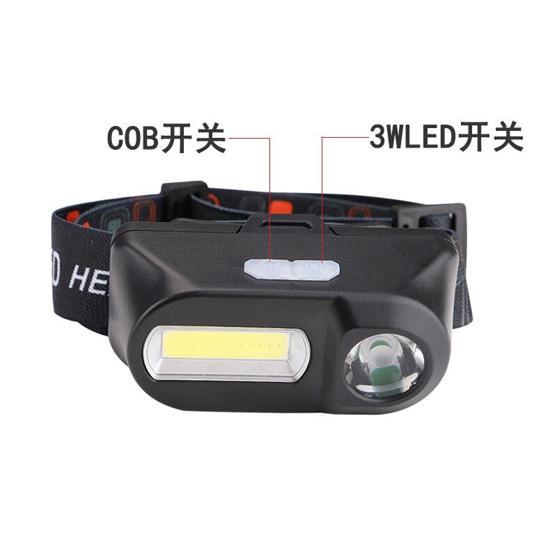 跨境专供多功能USB充电头灯COB户外头戴式电筒18650照明应急灯详情图8