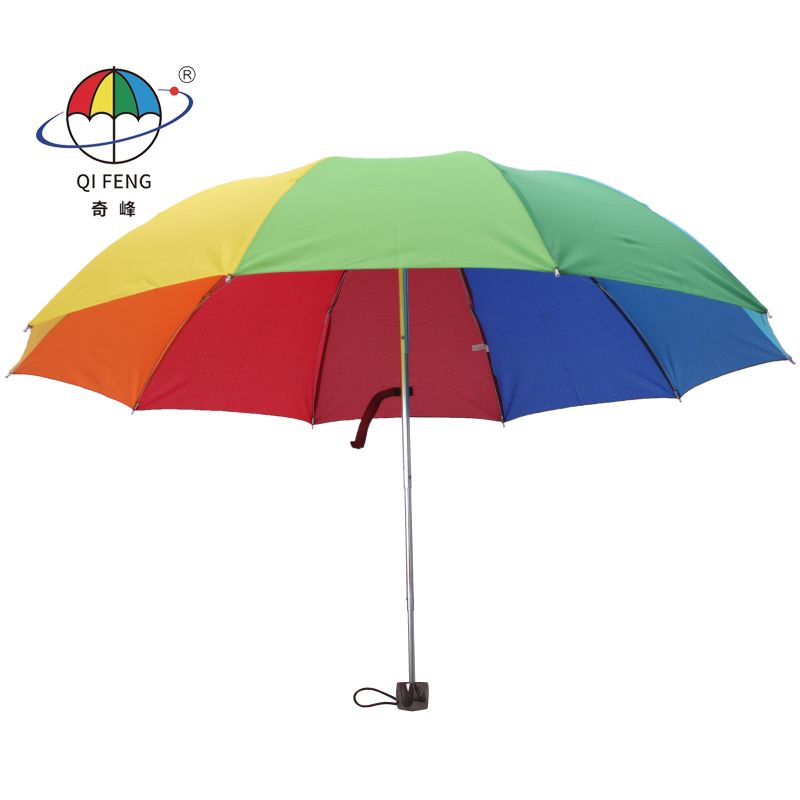 10P-3909 奇峰 彩虹10骨三折伞