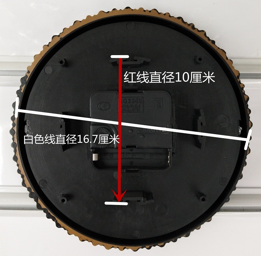 大量供应191mm多尺寸工艺品钟头相框树脂镶嵌式工艺钟胆机芯配件详情图3