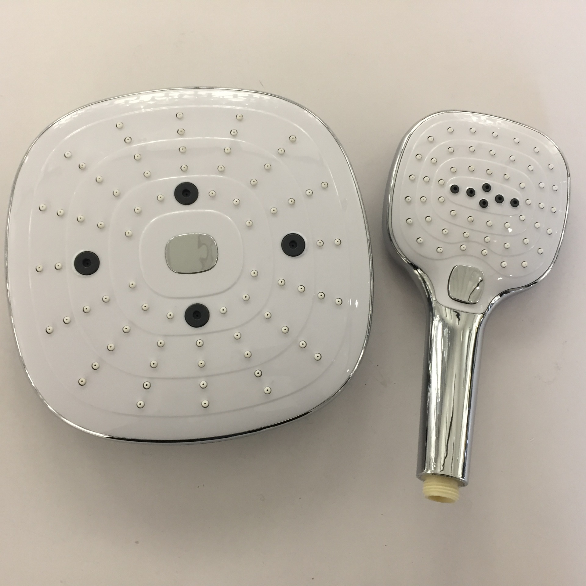 Factory wholesale stock of ABS overhead shower, large shower head, rain shower nozzle, and overhead shower set details Picture