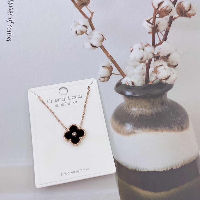 Chenlong jewelry titanium steel classic four-leaf clover necklace C0742-45