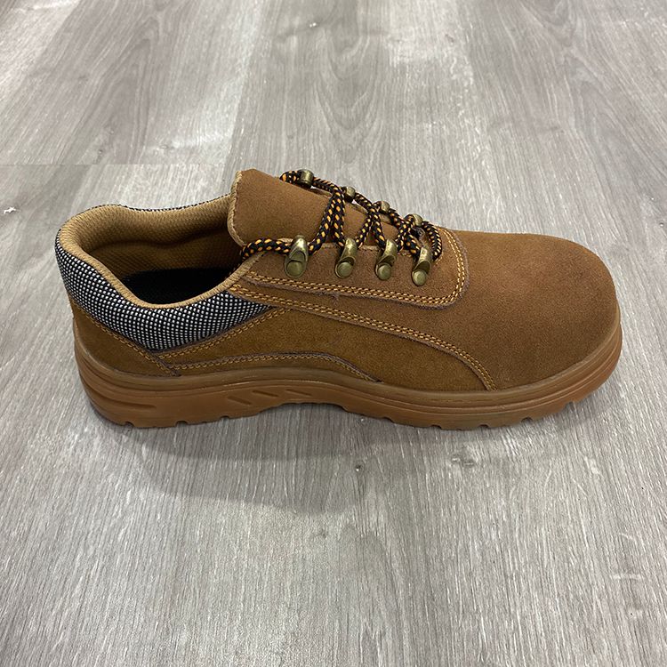 Brown style steel toe men's leather safety shoes产品图