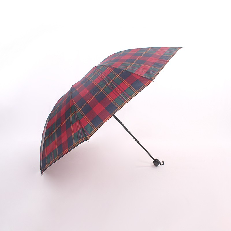 10B-307 奇峰 格子商务三折伞详情图1