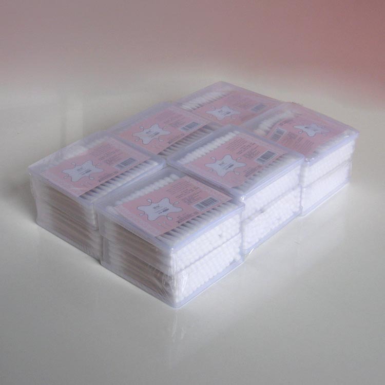 纯棉 化妆 卸妆  精致棉签棒 精简盒装100pcs
