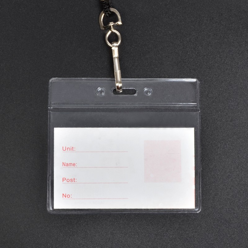 软膜防水证件套透明工作证卡套员工胸牌银行卡保护套插卡套详情图5