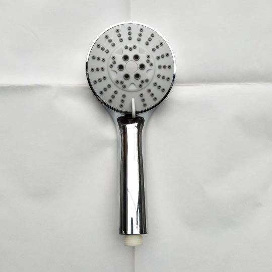 Electroplated shower head, pressurized nozzle, handheld shower head, showerhead, gray handle, five-speed multi-functional shower head Specification image