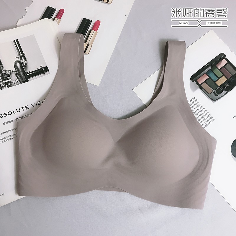 新款乳胶无钢圈薄款大胸显小调整型收副乳果冻条无痕运动文胸651详情图4